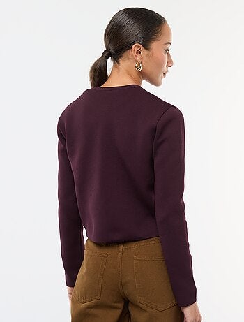 Gilet bottoni dorati maglia testurizzata