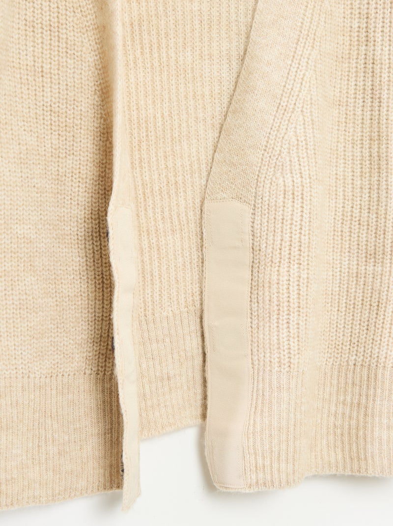Gilet caldo con bottoni magnetici - collezione facile da indossare Beige - Kiabi