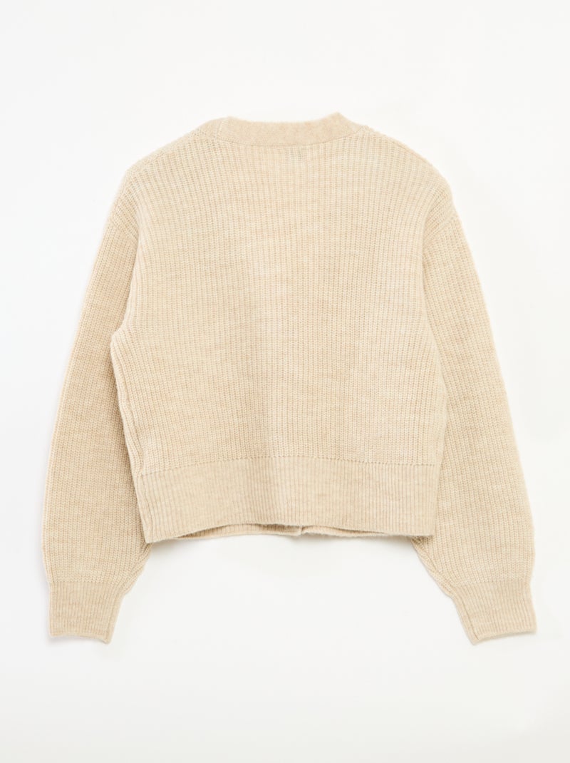 Gilet caldo con bottoni magnetici - collezione facile da indossare Beige - Kiabi