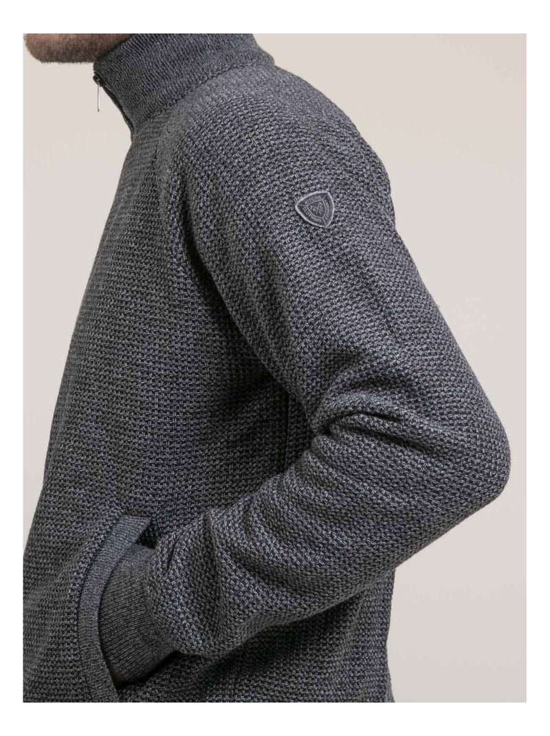 Gilet caldo con zip LACARMA Grigio antracite - Kiabi