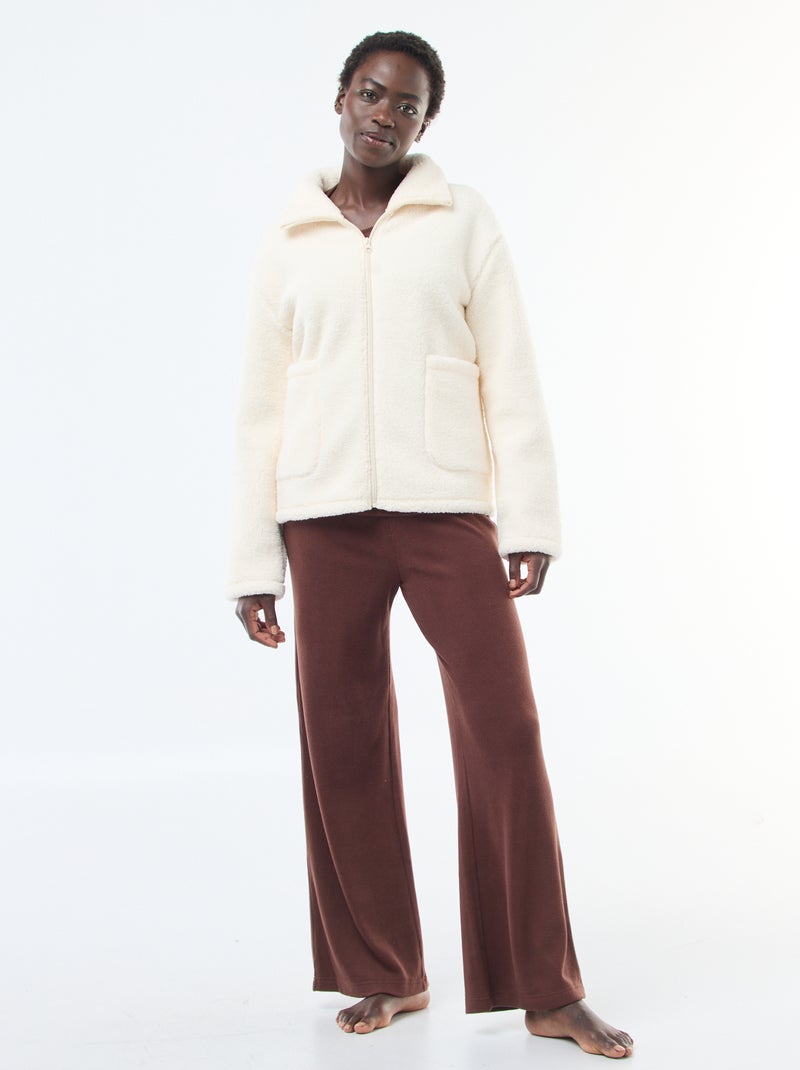 Gilet caldo effetto montone Beige - Kiabi