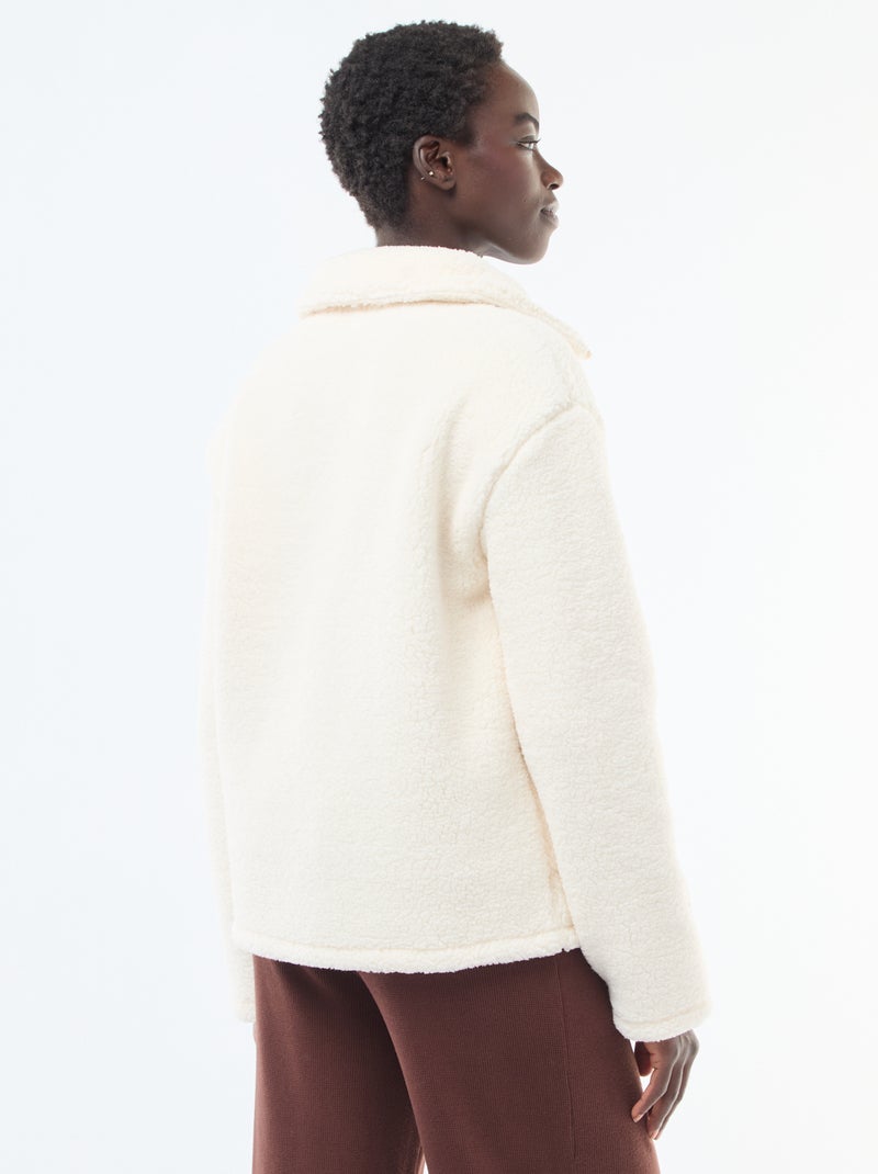 Gilet caldo effetto montone Beige - Kiabi