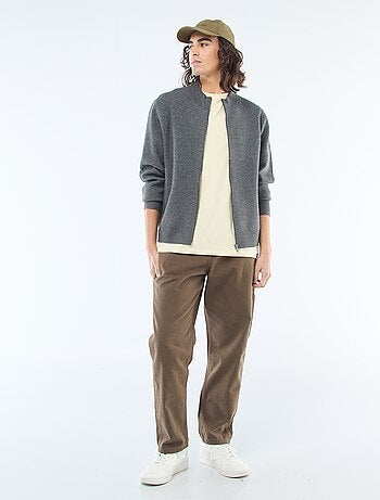 Gilet caldo zippato con collo alto