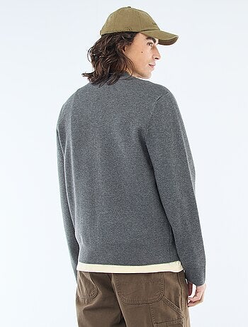 Gilet caldo zippato con collo alto