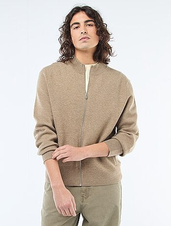 Gilet caldo zippato con collo alto