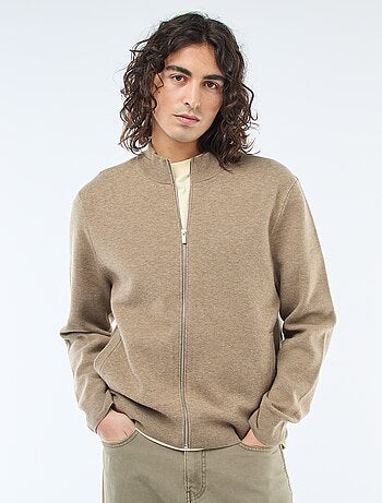 Gilet caldo zippato con collo alto