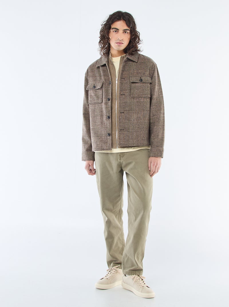 Gilet caldo zippato con collo alto Marrone - Kiabi