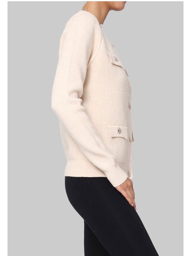 Gilet cardigan Kebello Beige - Kiabi