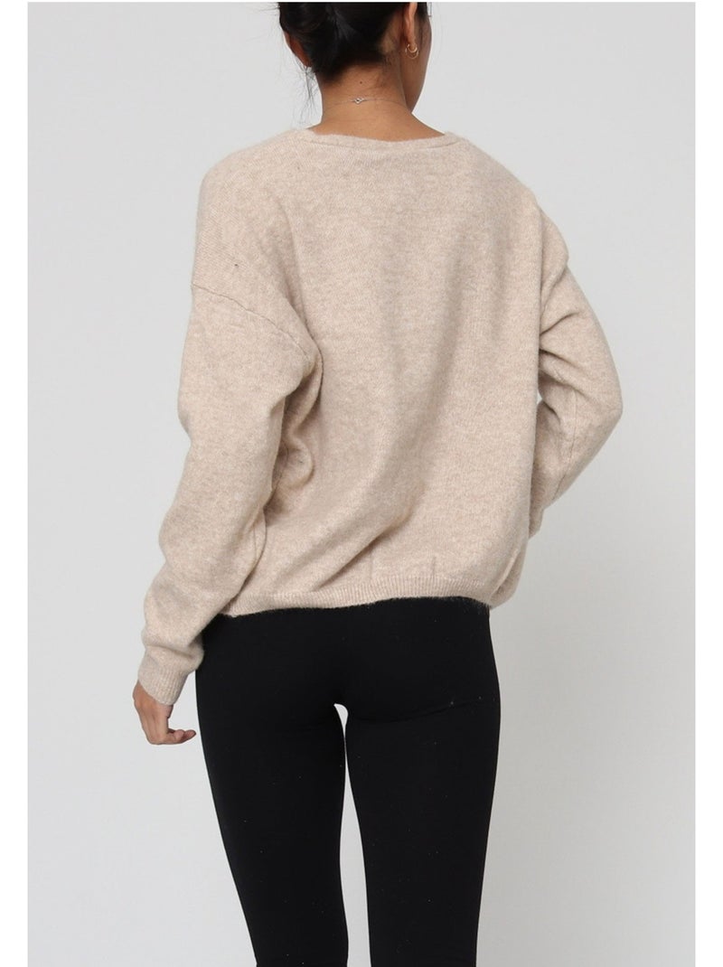 Gilet cardigan Kebello Beige - Kiabi