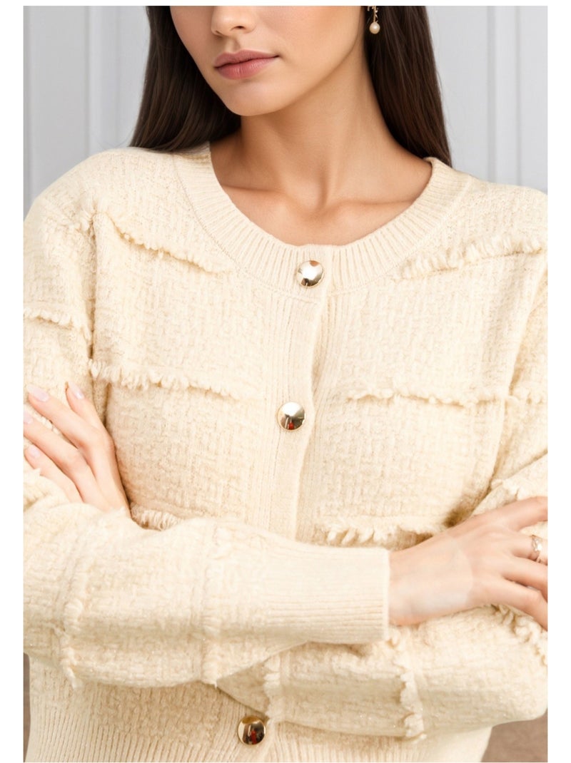 Gilet cardigan Kebello Beige - Kiabi
