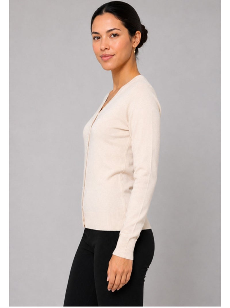 Gilet cardigan Kebello Beige - Kiabi