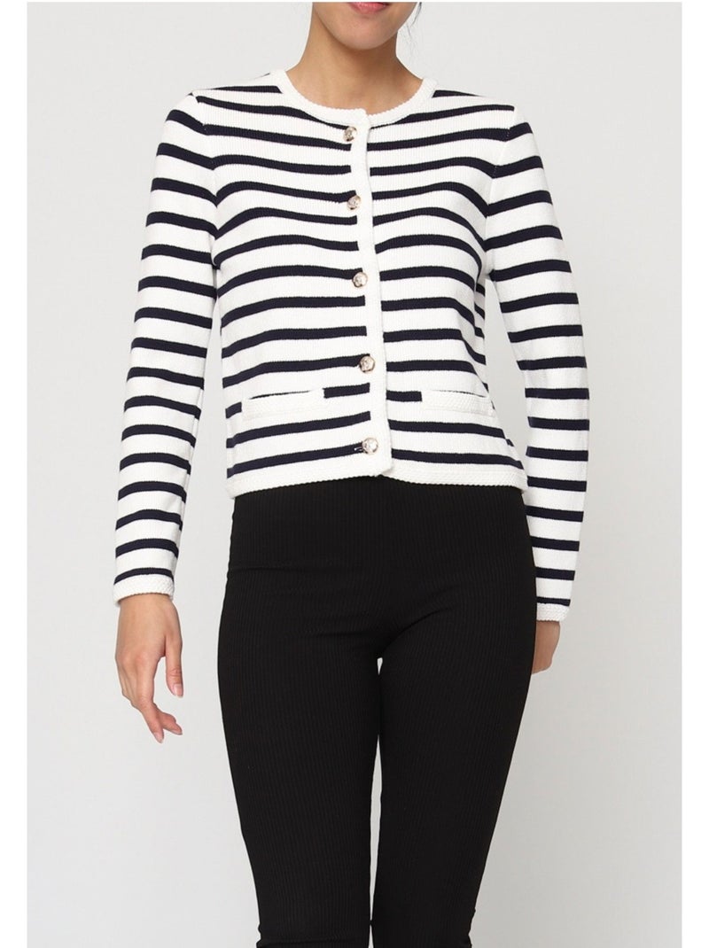 Gilet cardigan Kebello Bianco - Kiabi
