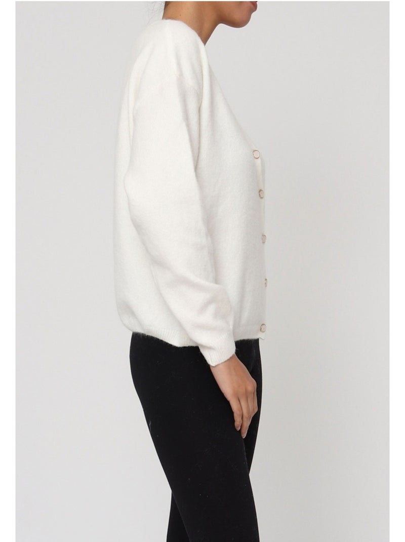 Gilet cardigan Kebello Bianco - Kiabi