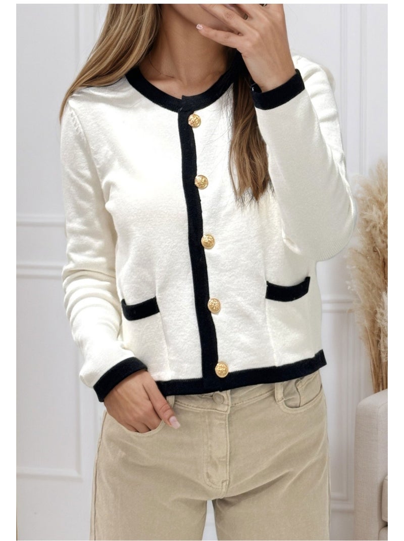 Gilet cardigan Kebello Bianco - Kiabi