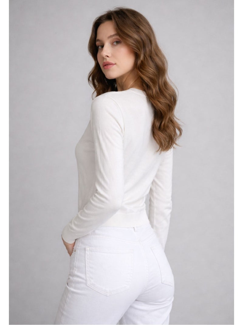 Gilet cardigan Kebello Bianco - Kiabi