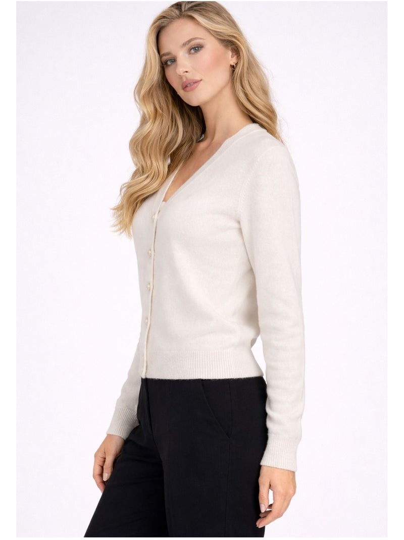Gilet cardigan Kebello Bianco - Kiabi