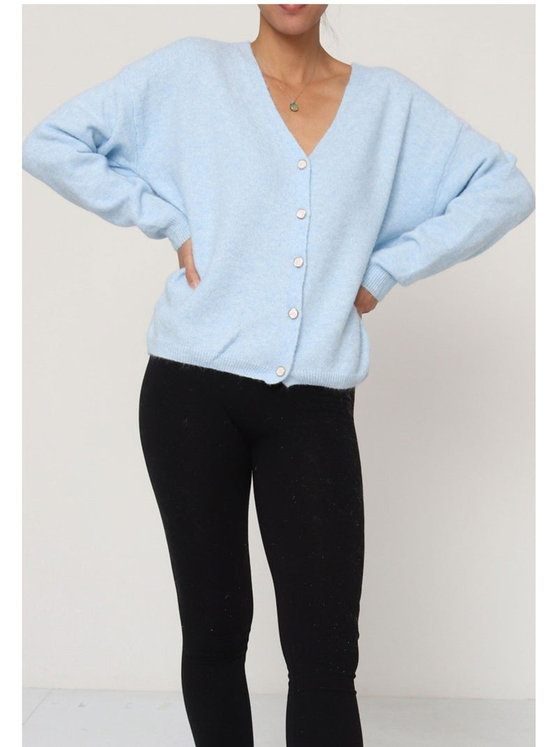 Gilet cardigan Kebello Blu cielo - Kiabi