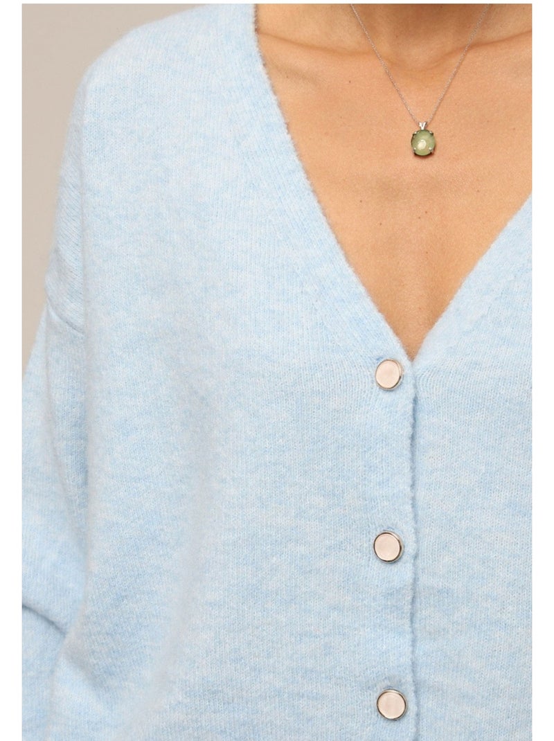 Gilet cardigan Kebello Blu cielo - Kiabi