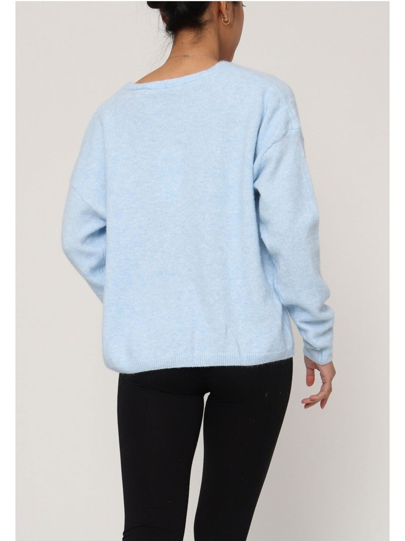 Gilet cardigan Kebello Blu cielo - Kiabi