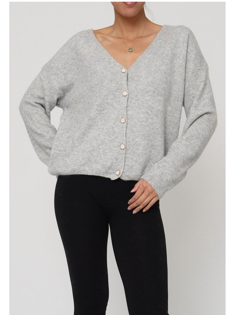Gilet cardigan Kebello Grigio - Kiabi