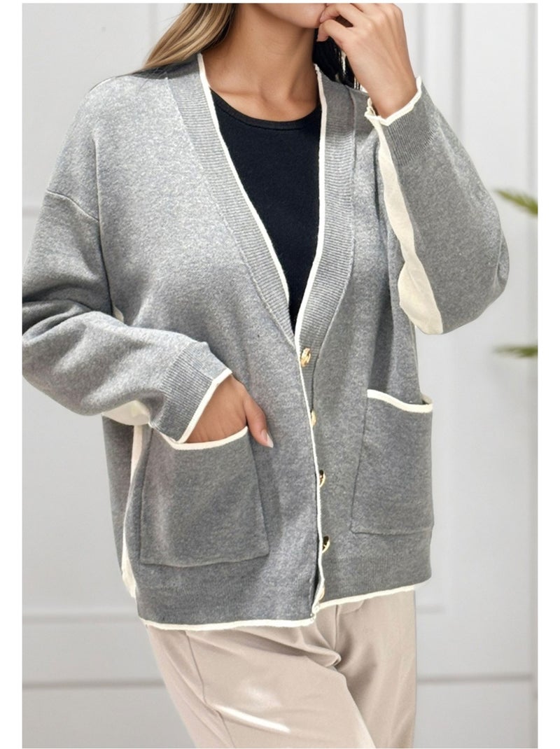 Gilet cardigan Kebello Grigio - Kiabi
