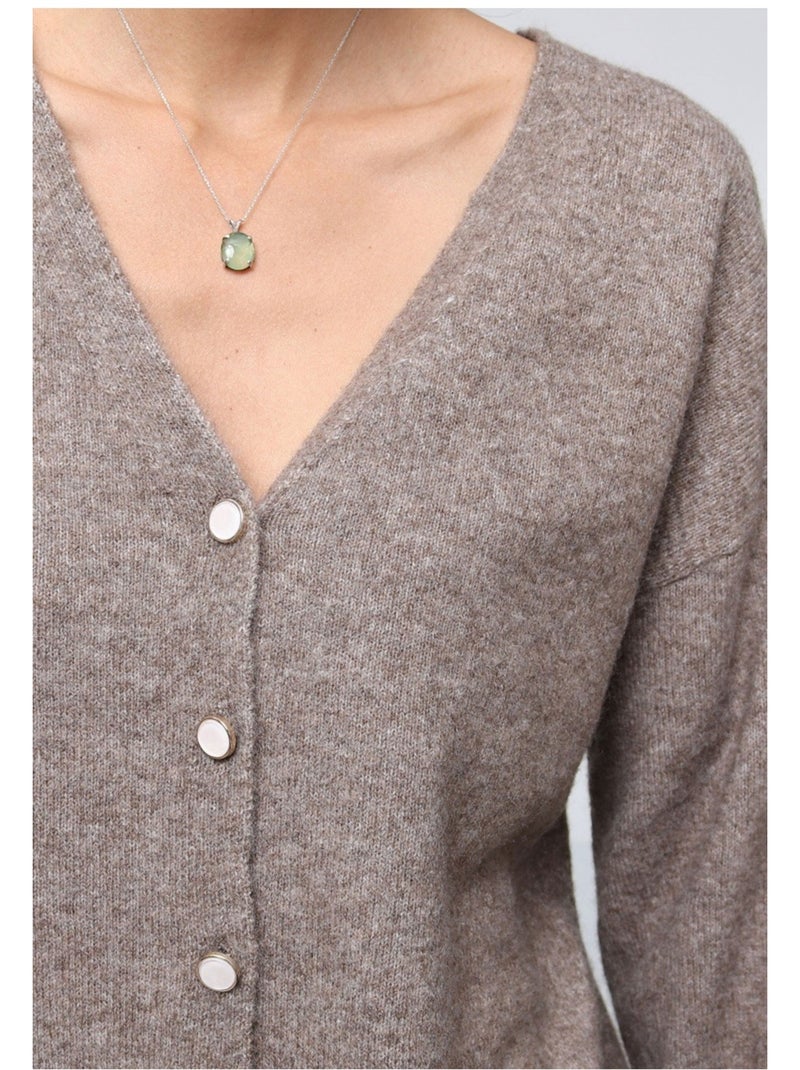 Gilet cardigan Kebello Marrone - Kiabi