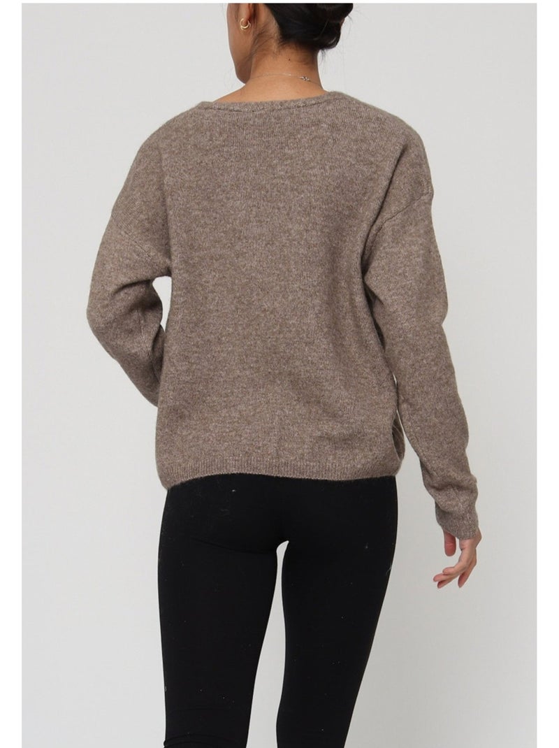 Gilet cardigan Kebello Marrone - Kiabi