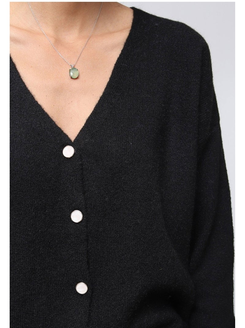 Gilet cardigan Kebello Nero Nero - Kiabi