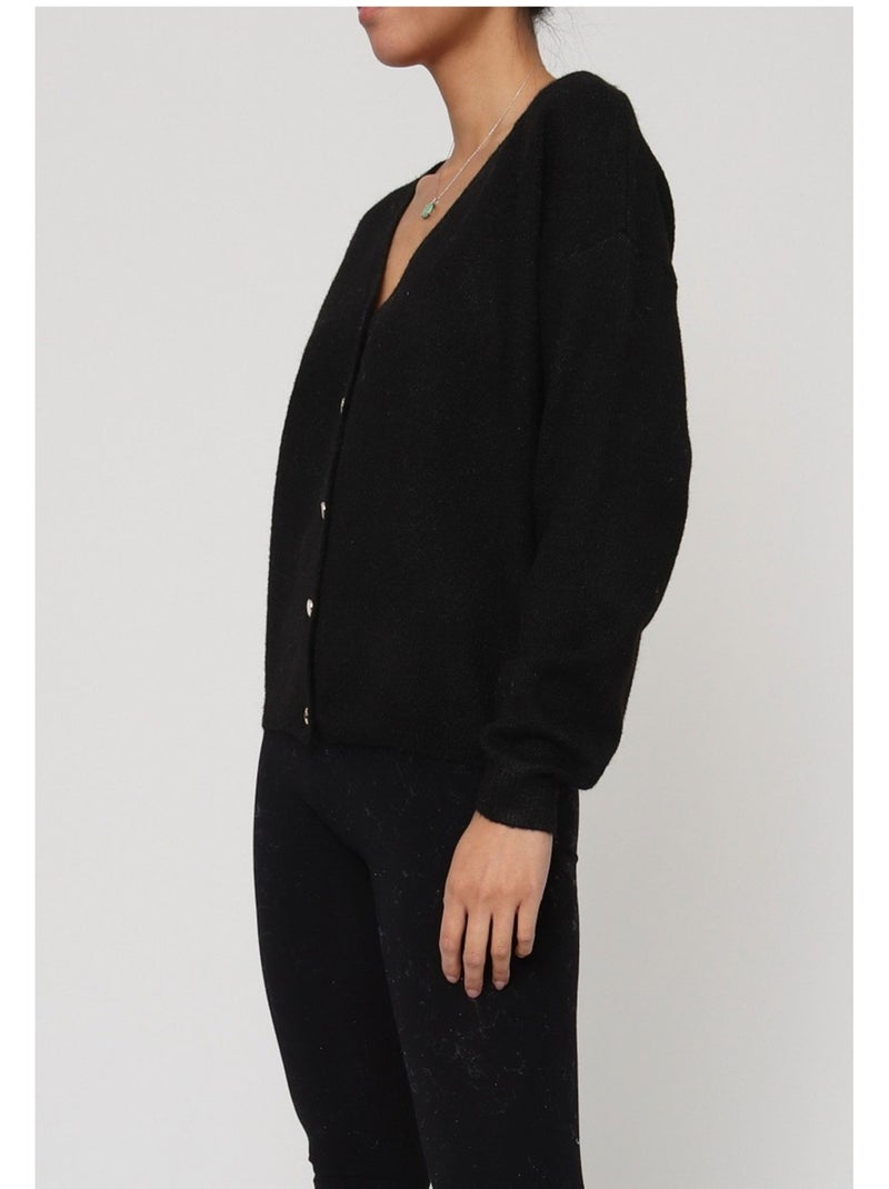 Gilet cardigan Kebello Nero Nero - Kiabi