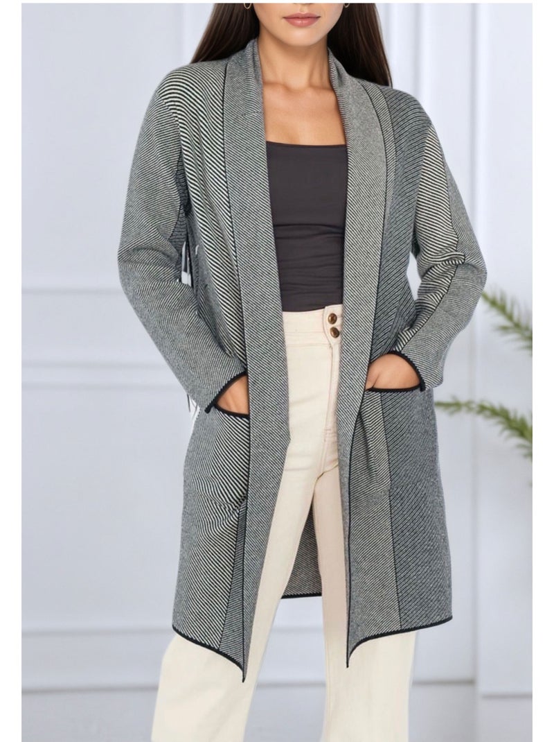 Gilet cardigan Kebello Nero Nero - Kiabi