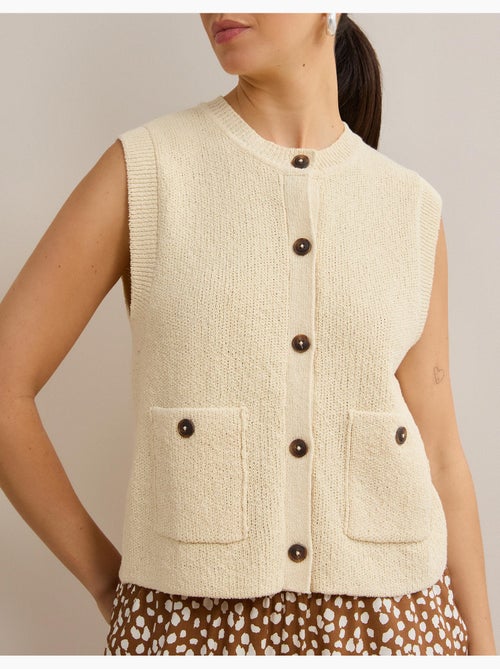 Gilet classico lavorato a lavori, mo fashion - Kiabi
