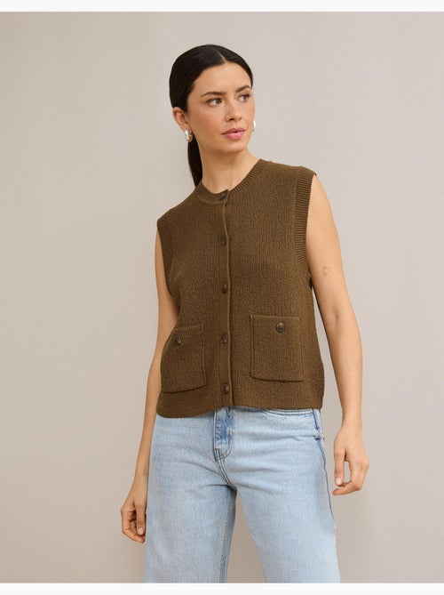 Gilet classico lavorato a lavori, mo fashion - Kiabi