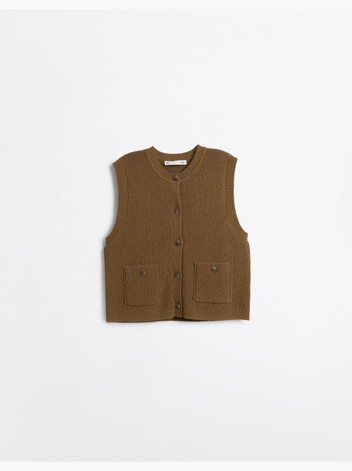 Gilet classico lavorato a lavori, mo fashion - Kiabi