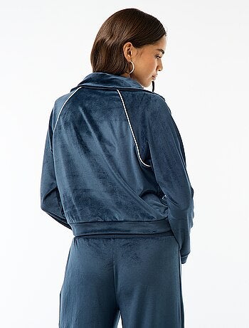 Gilet collo alto in velluto
