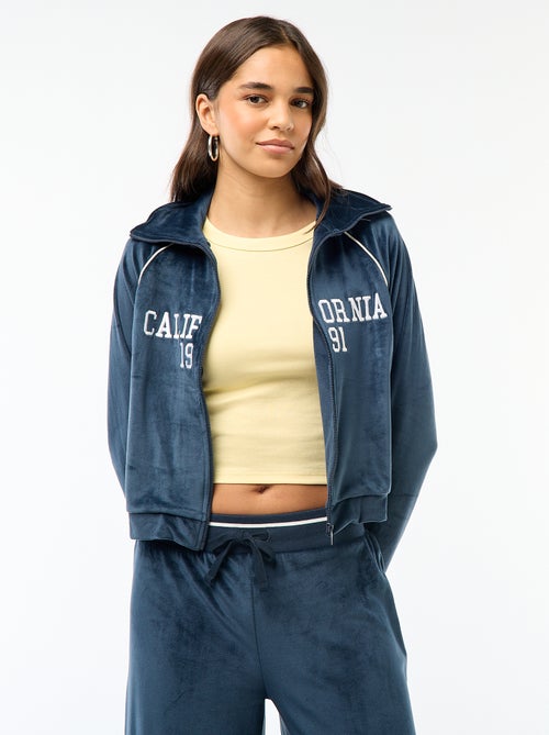 Gilet collo alto in velluto - Kiabi