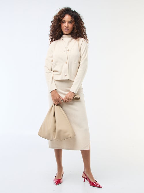 Gilet con apertura abbottonata dorata - Kiabi