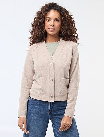 Gilet con apertura abbottonata dorata