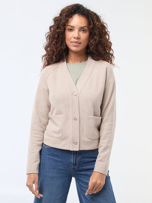 Gilet con apertura abbottonata dorata - Kiabi