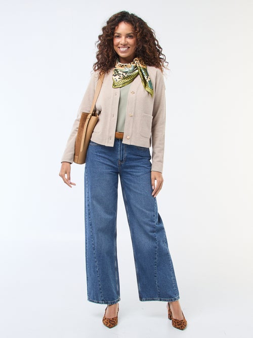 Gilet con apertura abbottonata dorata - Kiabi