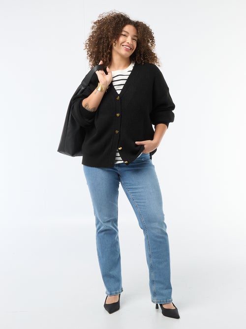 Gilet con bottoni a forma di cuore - Kiabi