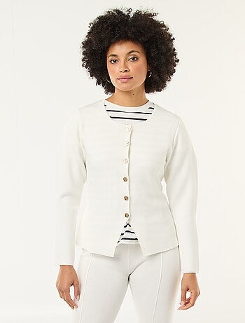 Gilet con bottoni dorati