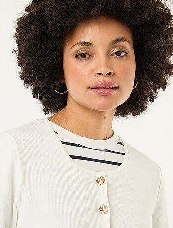 Gilet con bottoni dorati