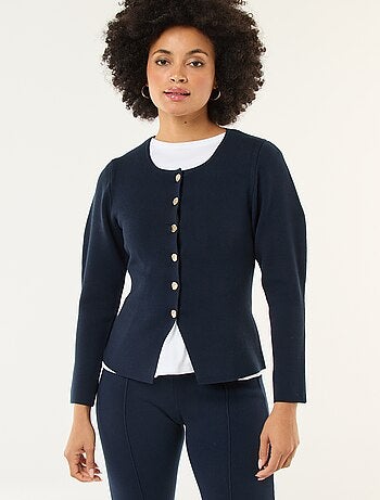 Gilet con bottoni dorati