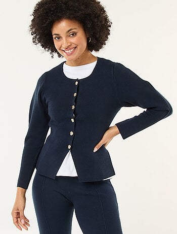 Gilet con bottoni dorati