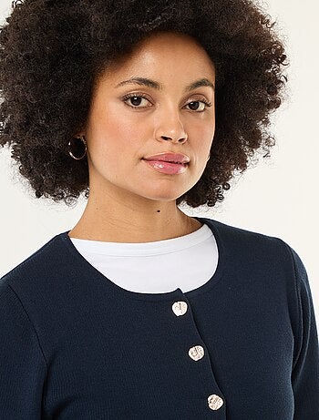 Gilet con bottoni dorati