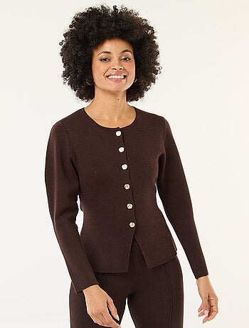 Gilet con bottoni dorati