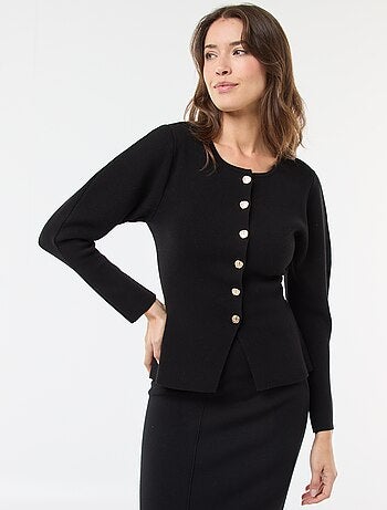 Gilet con bottoni dorati