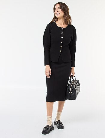 Gilet con bottoni dorati