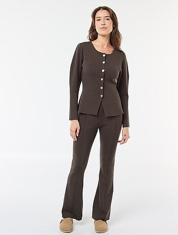 Gilet con bottoni dorati