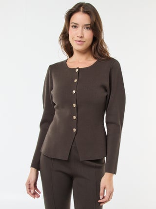 Gilet con bottoni dorati